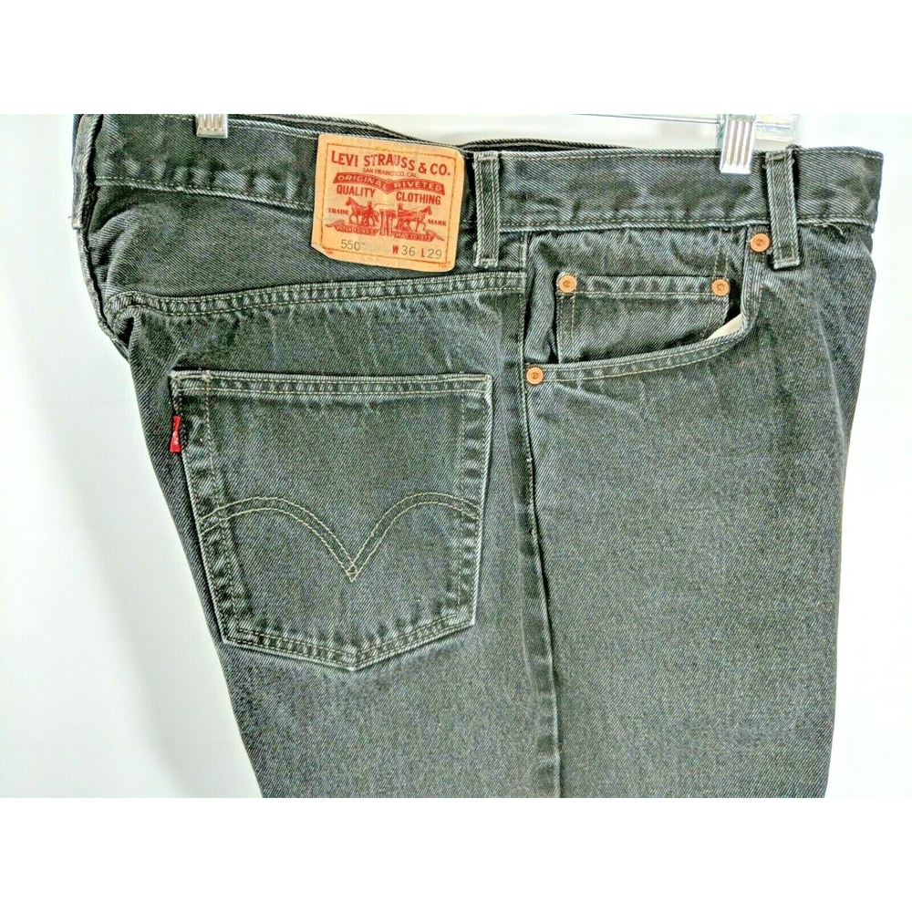 Levi’s 550 Relaxed High Rise 90s Vintage Mom Loose Leg Jeans 36X29 in Black